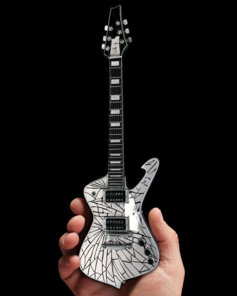 KISS® Paul Stanley Cracked Mirror Iceman Miniature Guitar Model