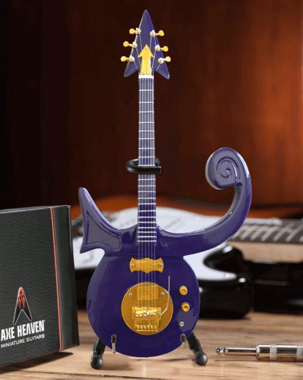 Prince Signature Purple Symbol Miniature Guitar Replica Collectible