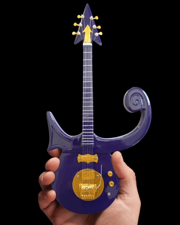 Prince Signature Purple Symbol Miniature Guitar Replica Collectible