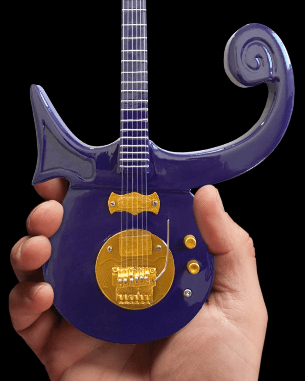 Prince Signature Purple Symbol Miniature Guitar Replica Collectible