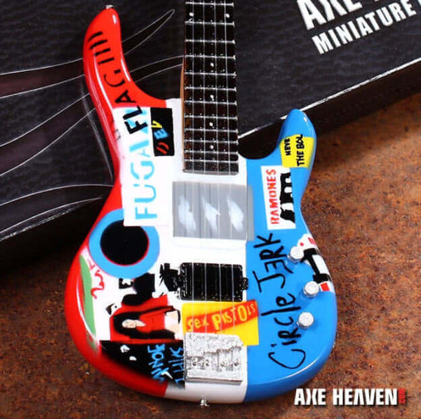 Flea Signature Psycho Flea Miniature Bass Guitar Replica Collectible