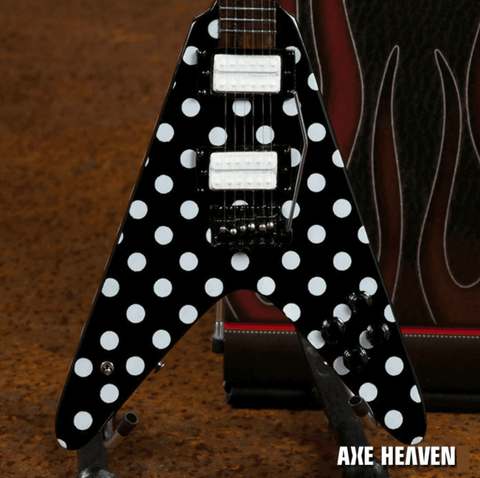 Randy Rhoads "Harpoon" Polka Dot V Miniature Guitar Replica