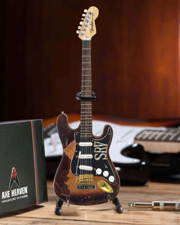 Stevie Ray Vaughan Distressed SRV Custom Miniature Fender™ Strat™ Guitar Replica