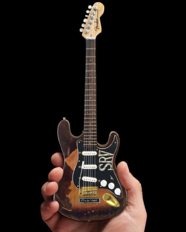 Stevie Ray Vaughan Distressed SRV Custom Miniature Fender™ Strat™ Guitar Replica