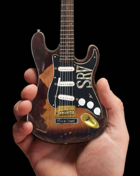 Stevie Ray Vaughan Distressed SRV Custom Miniature Fender™ Strat™ Guitar Replica