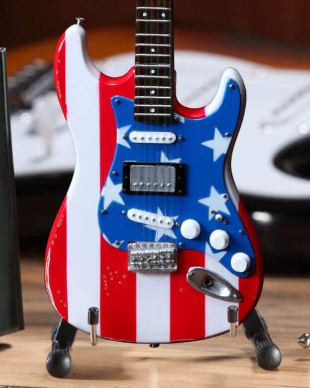 Fender™ Stars N' Stripes Flag Strat™ Miniature Guitar Replica