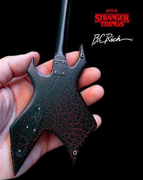 Official Stranger Things® Eddie's Guitar B.C. Rich® NJ Warlock® Mini Guitar Model