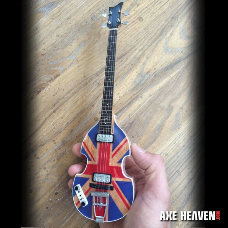 Paul McCartney Union Jack Violin Bass Mini Guitar Replica