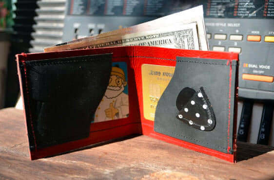 Signature Buddy Guy Polka Dot Guitar Wallet - Handmade - Genuine Leather