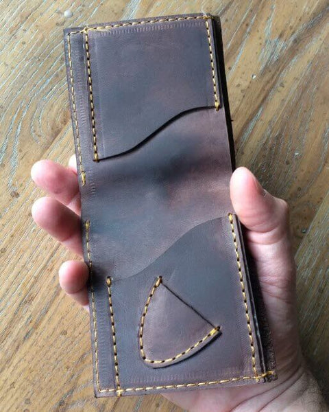 Signature Jack Daniel's Bass Guitar Wallet - Handmade from Genuine Leather