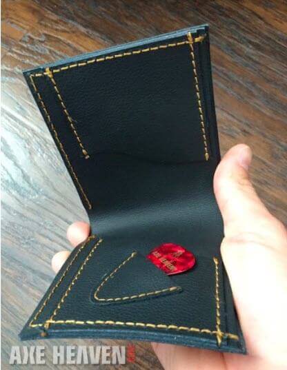 Electric Guitar Wallet Red ST – Handmade from Genuine Leather