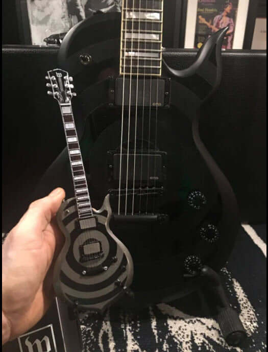 Zack Wylde ODIN Blackout Bullseye Mini Guitar
