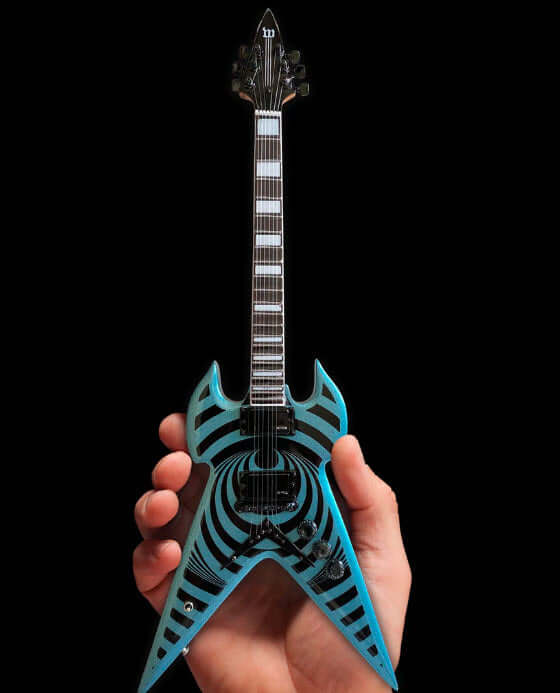 Zakk Wylde WARHAMMER Pelham Blue Vertigo Mini Guitar Replica